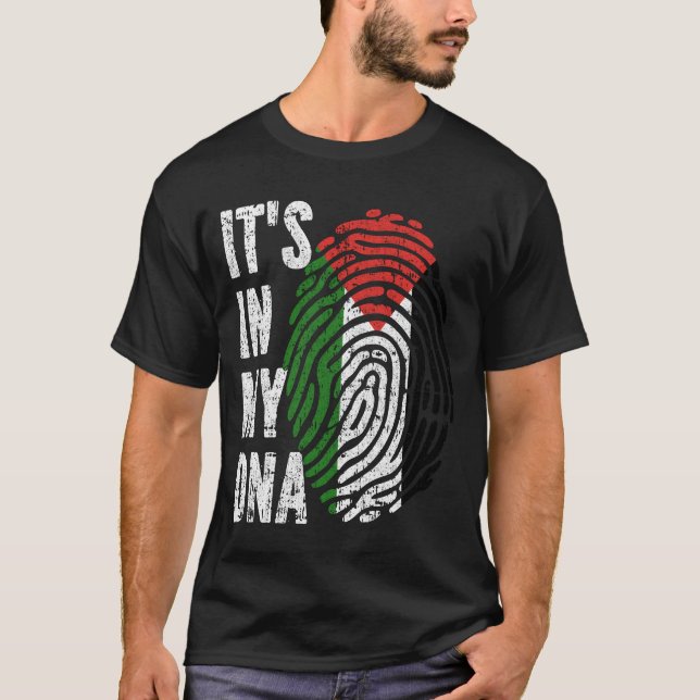 Camiseta EN MI ADN Bandera Palestina Hombres Mujeres Niños (Anverso)