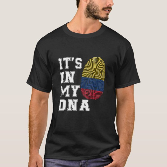Camiseta En mi ADN colombianos orgullosos de la bandera de  (Anverso)