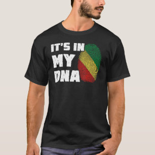 Camiseta En mi ADN Congo Bandera Huellas Hombres Mujeres