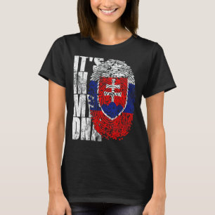 Camiseta En mi ADN Eslovaquia gráfico para hombres eslov