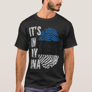 Camiseta EN MI ADN Estonia Bandera Hombres Mujeres Niños