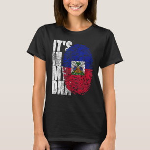 Camiseta En mi ADN Haití gráfico para hombres mujeres haiti