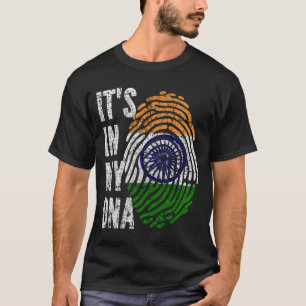 Camiseta EN MI ADN Hombres Bandera India Mujeres Niños