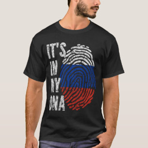 Camiseta EN MI ADN Hombres Bandera Rusa Mujeres Niños