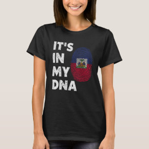 Camiseta EN MI ADN Hombres haitianos de la bandera haitiana