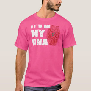 Camiseta En mi ADN Marruecos Bandera Hombres huellas digita
