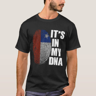 Camiseta En mi ADN padres chilenos bandera chilena