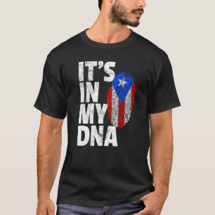 Camiseta En mi Adn Puerto Rico Bandera Ricana Hombres Mujer