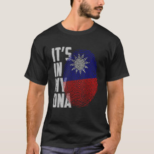 Camiseta En mi ADN Taiwán Bandera taiwanesa Dedo de Taiwán