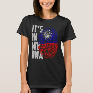 Camiseta En mi ADN Taiwán Bandera taiwanesa Dedo de Taiwán