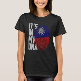 Camiseta En mi ADN Taiwán Bandera taiwanesa Dedo de Taiwán