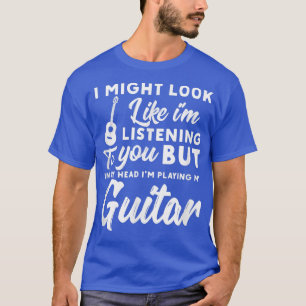Camiseta En Mi Cabeza Estoy Jugando A Mi Músico De Guitarra