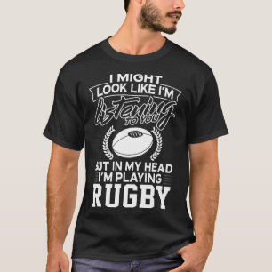 Camiseta En mi cabeza estoy jugando a rugbi