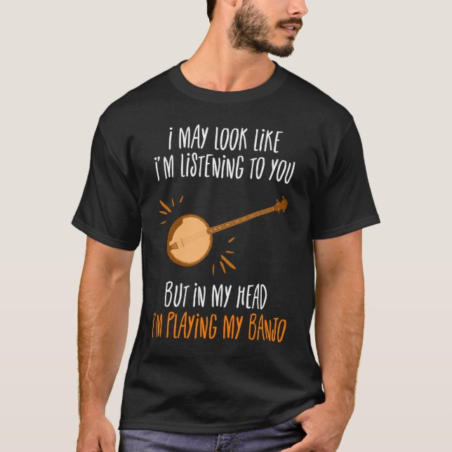 Camiseta En mi cabeza, estoy jugando mi banjo (Anverso)