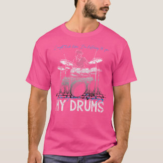 Camiseta En Mi Cabeza Estoy Jugando Mis Tambores