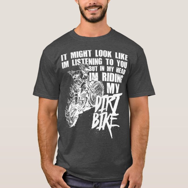 Camiseta En Mi Cabeza Estoy Montando Mi Suciedad Graciosa E (Anverso)