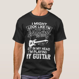 Camiseta En mi cabeza estoy tocando mi guitarra
