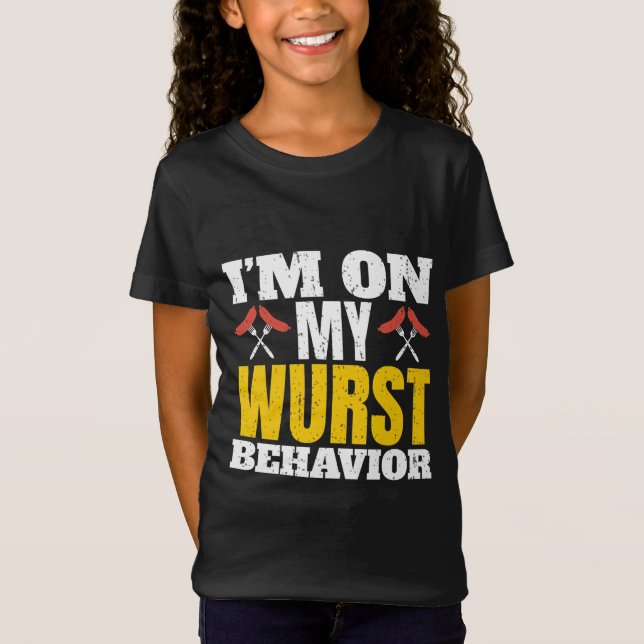 Camiseta En Mi Comportamiento Wurst Funny Oktoberfest (Anverso)
