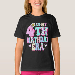 Camiseta En mi cuarto cumpleaños, Chica cuarto cumpleaños, 
