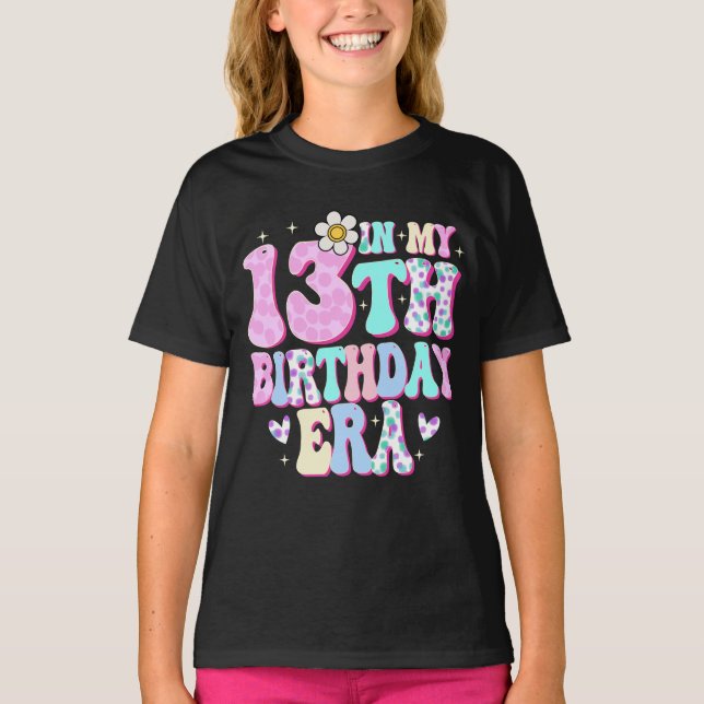 Camiseta En mi décimo tercer cumpleaños, Chica 13 (Anverso)