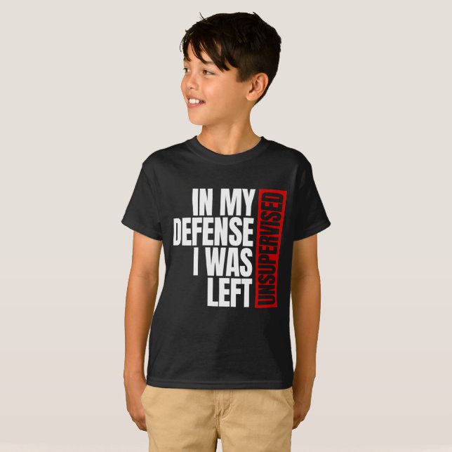 Camiseta En mi defensa estaba sin supervisión (Anverso completo)