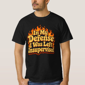 Camiseta En Mi Defensa Me Dejaron Sin Supervisión Divertido