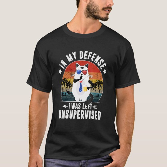 Camiseta En Mi Defensa Me Dejaron Sin Supervisión Sarcasm F (Anverso)