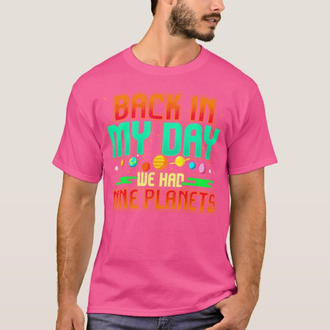 Camiseta En Mi Día Teníamos Nueve Planetas Astronomía Graci (Anverso)