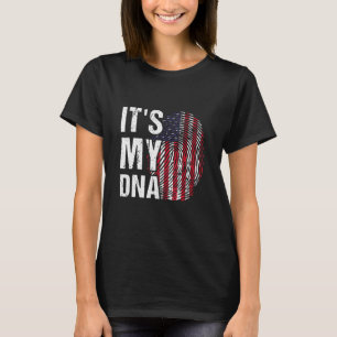 Camiseta En mi Dna America Bandera Feliz partido de mujeres