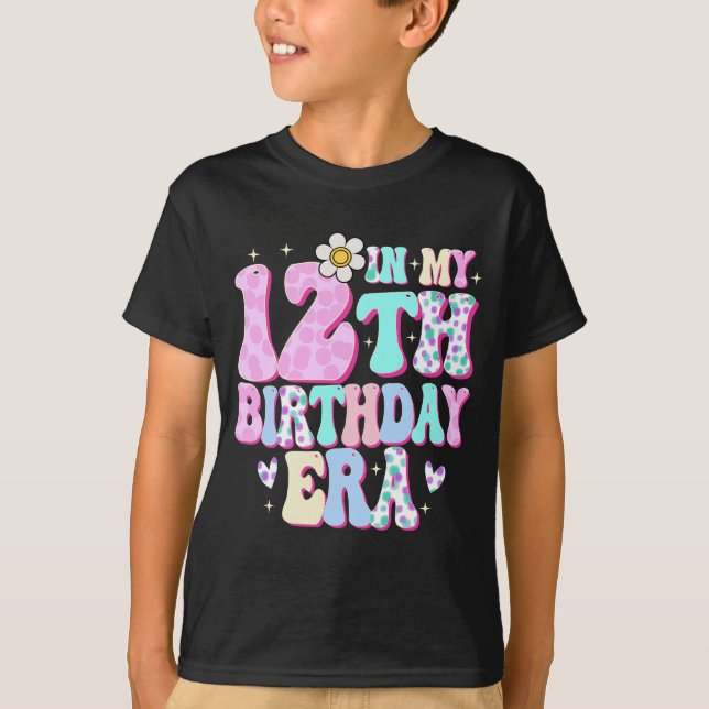 Camiseta En mi duodécimo cumpleaños, Chica duodécimo cumple (Anverso)