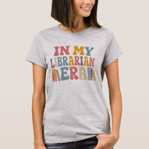 Camiseta En Mi Era de Bibliotecario Retro Groovy Amante de 