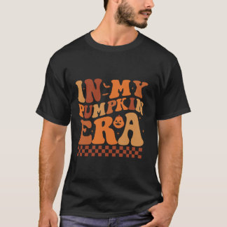 Camiseta En mi era de calabazas retro Groovy divertida tien