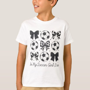 Camiseta En Mi Era de Chica de Fútbol Cute Bow Mujeres Juga