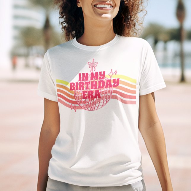 Camiseta En Mi Era de Cumpleaños Retro Bola de Discoteca Ro (Subido por el creador)