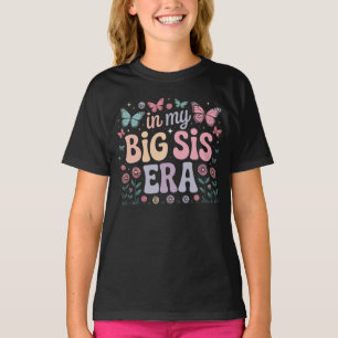 Camiseta En Mi Era de Hermana Mayor Cute Butterfly Floral
