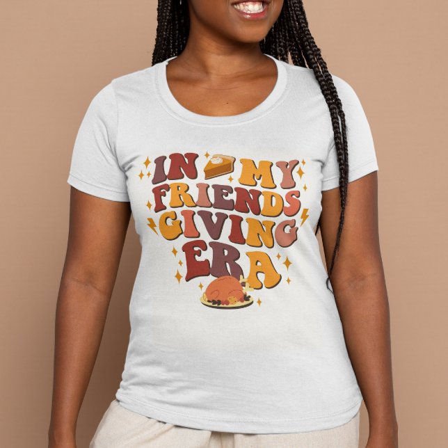 Camiseta En mi era de la amistad, acción de gracias retro (Close up)