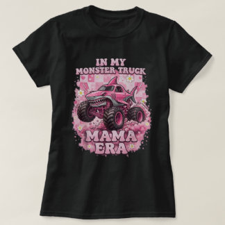 Camiseta En Mi Era de Mamá de Camión Monstruo Tiburón Rosa