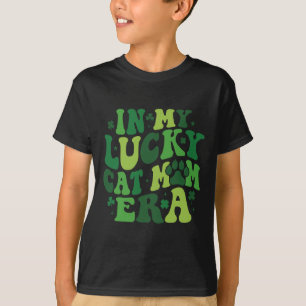 Camiseta En Mi Era de Mamá Gato Afortunado Groovy San Patri