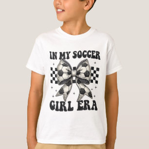 Camiseta En Mi Era de Niña de Fútbol Coquette Bow Niña de F