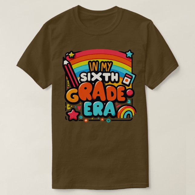 Camiseta En mi era de sexto grado (Diseño del anverso)