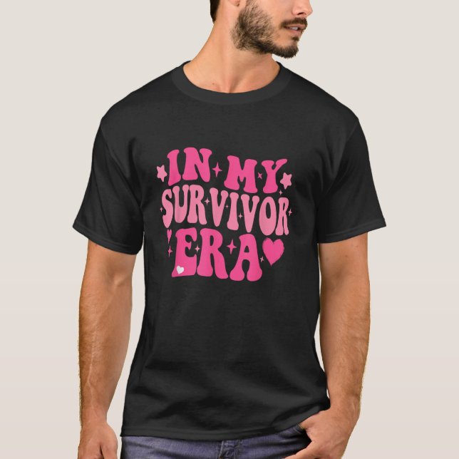 Camiseta En mi era de sobrevivientes de cáncer de mama Retr (Anverso)
