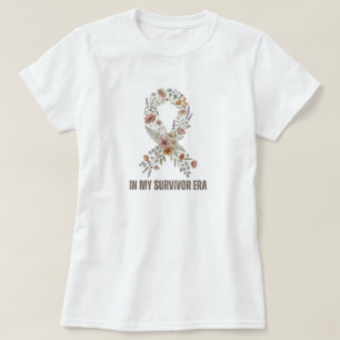 Camiseta En mi era de superviviente, cáncer de mama boho Wi