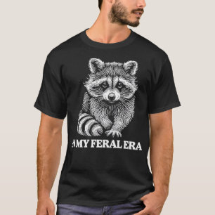 Camiseta En mi era Feral Raccoon Wildlife Humor Amor Animal