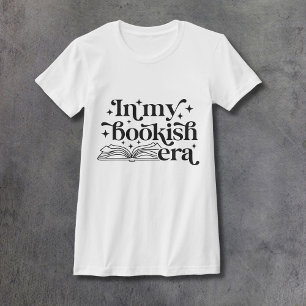 Camiseta En Mi Era libresca Tinta Negra Mujer Ajustada