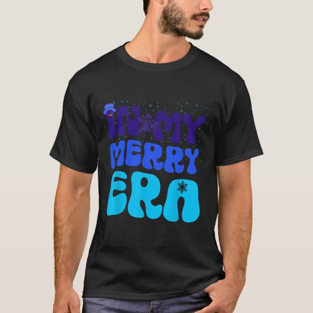 Camiseta En mi era navideña familia Groovy a la par (Anverso)