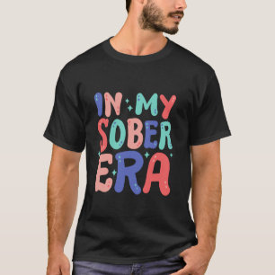 Camiseta En Mi Era Sobria Retro Groovy Hippie AA Sobriedad