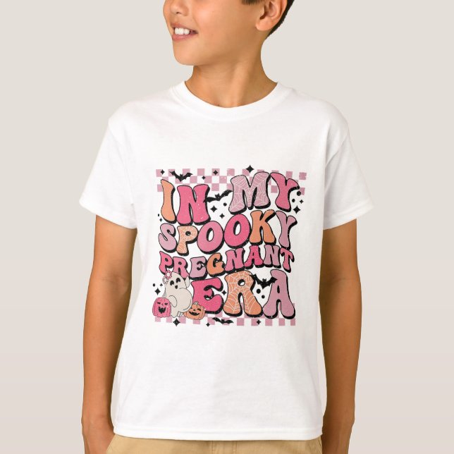 Camiseta En mi espantosa era preñada Halloween Pregnancy An (Anverso)