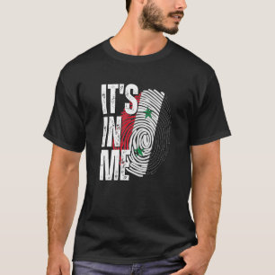 Camiseta En mí está la bandera siria, huella digital de la