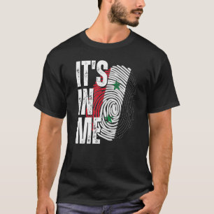 Camiseta En mí está la bandera siria, huella digital de la 