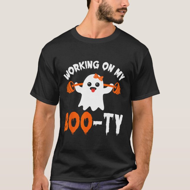 Camiseta En Mi Gimnasio Booty Boo-tee Fantasma Hombres Muje (Anverso)